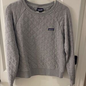 Patagonia Light Gray Quilted Pullover